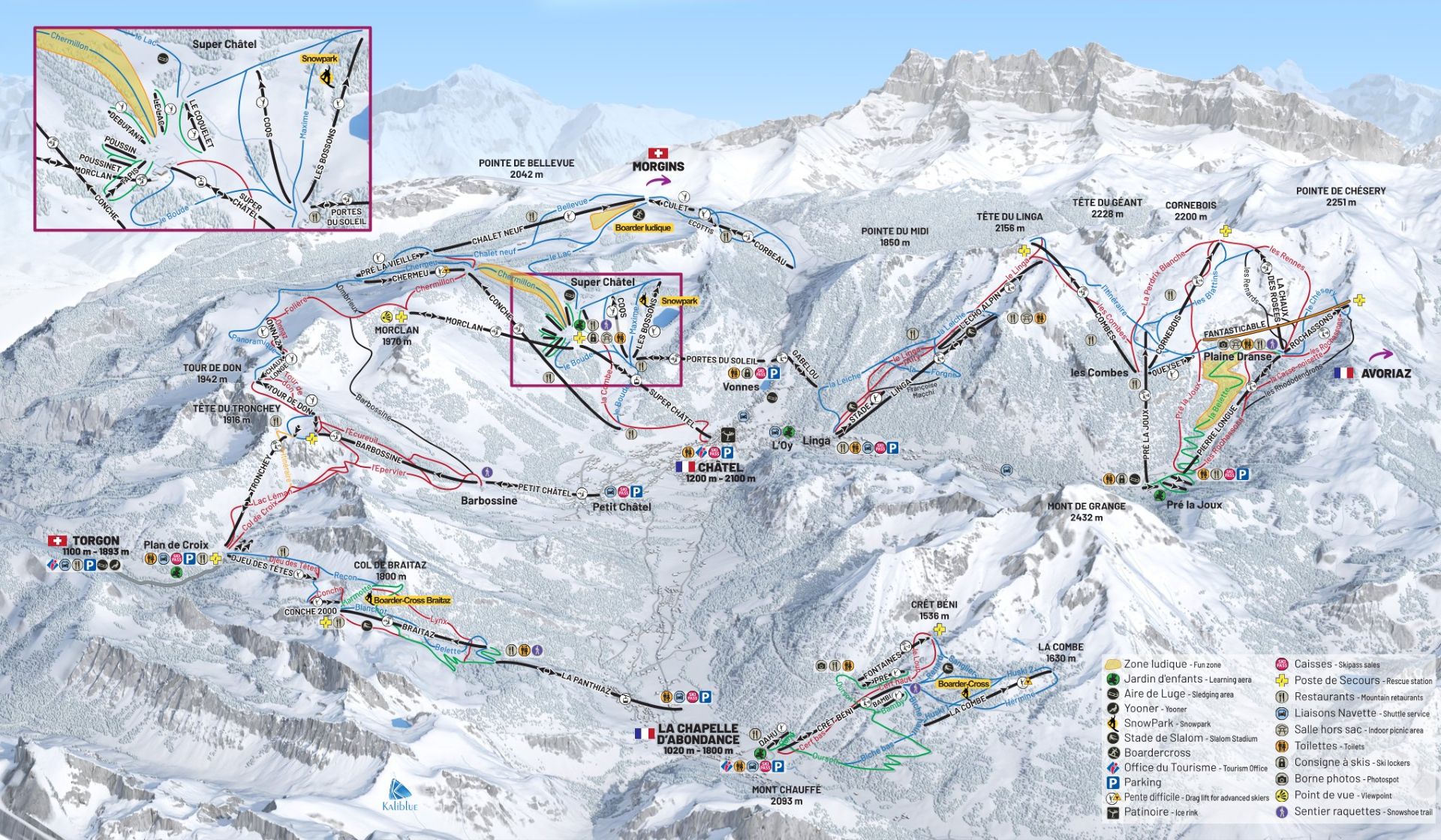 Plan des pistes - espace liberté
