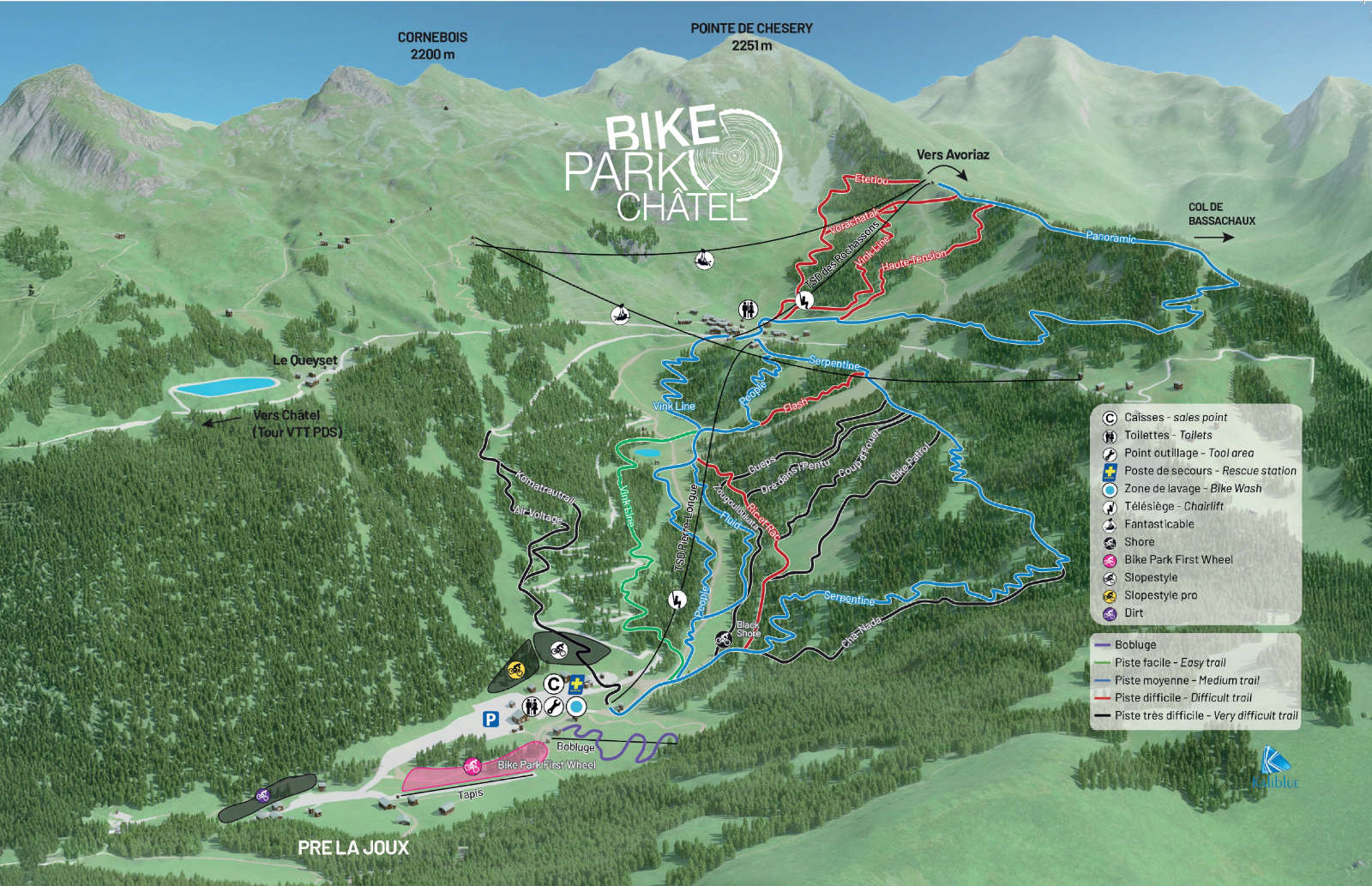 Plan -Bikepark Châtel